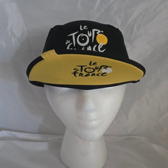 Le Tour de France Black/Yellow Cycling Cap OSFA Headsweat Tag - Picture 1 of 9